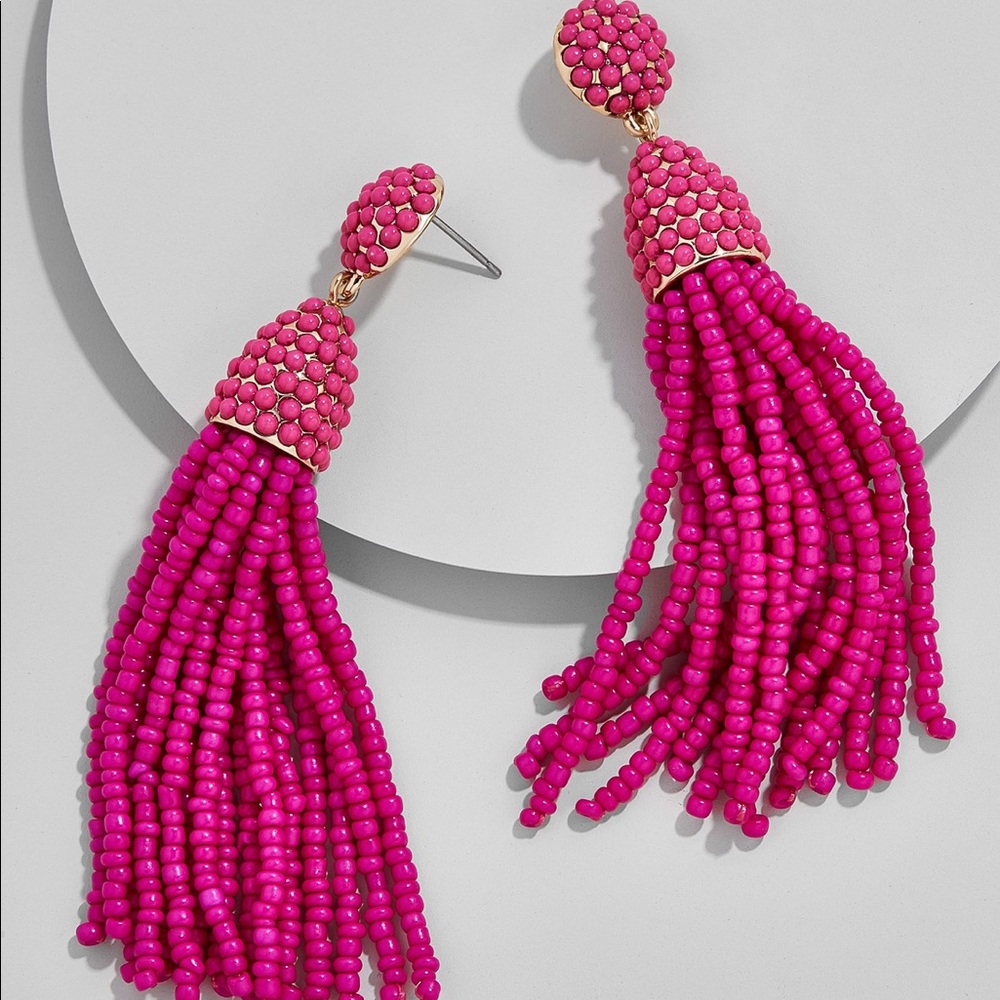 2 pair PINK & CORAL baublebar tassel earrings